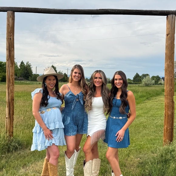 Call On Me Diamante Fringe Mini Dress White - Picture 5 of 8